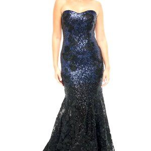 Strapless Sequin Gown